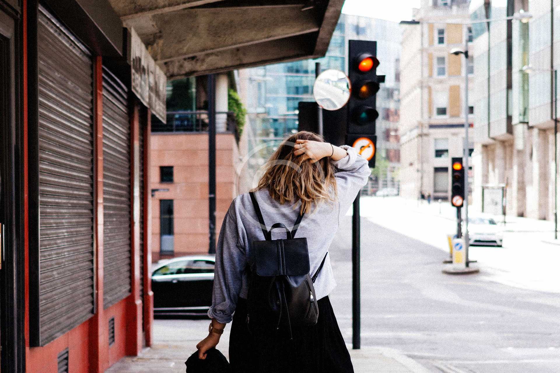 girl walking random photo