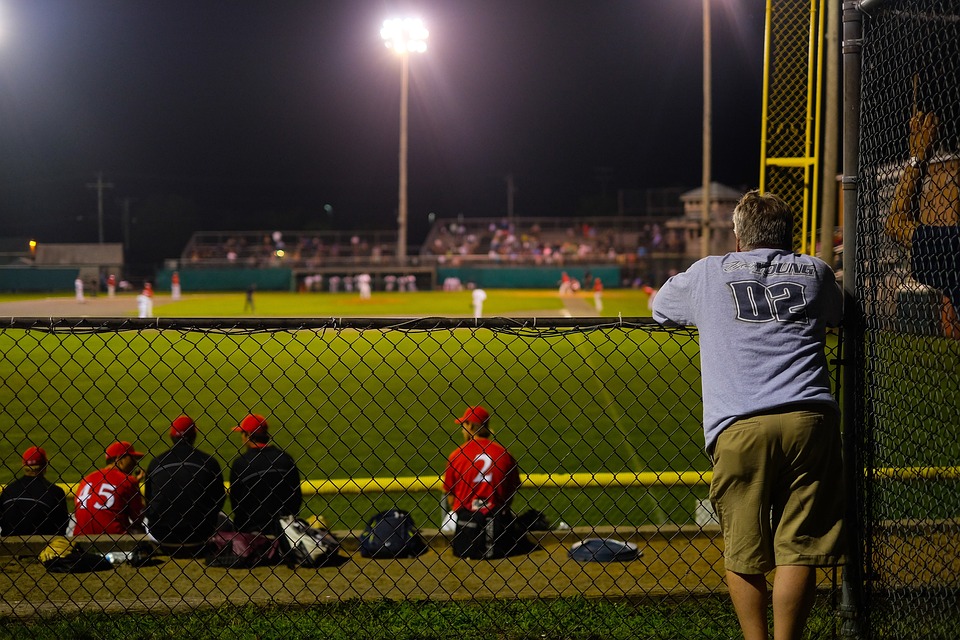 baseball match ongoing ground photo