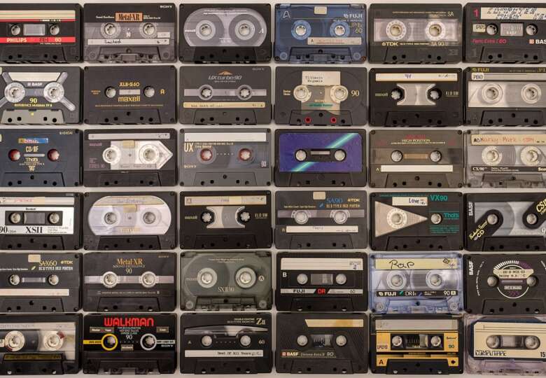 old cassettes collection picture