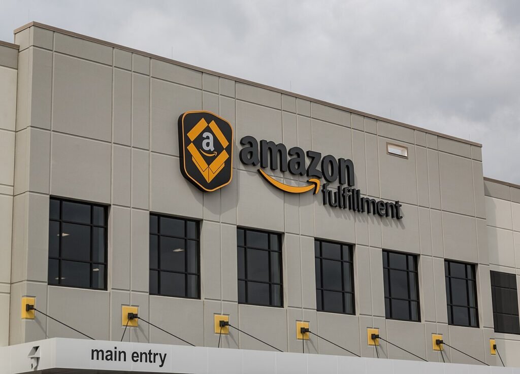 Exterior of an Amazon fulfillment center in Shakopee, Minnesota