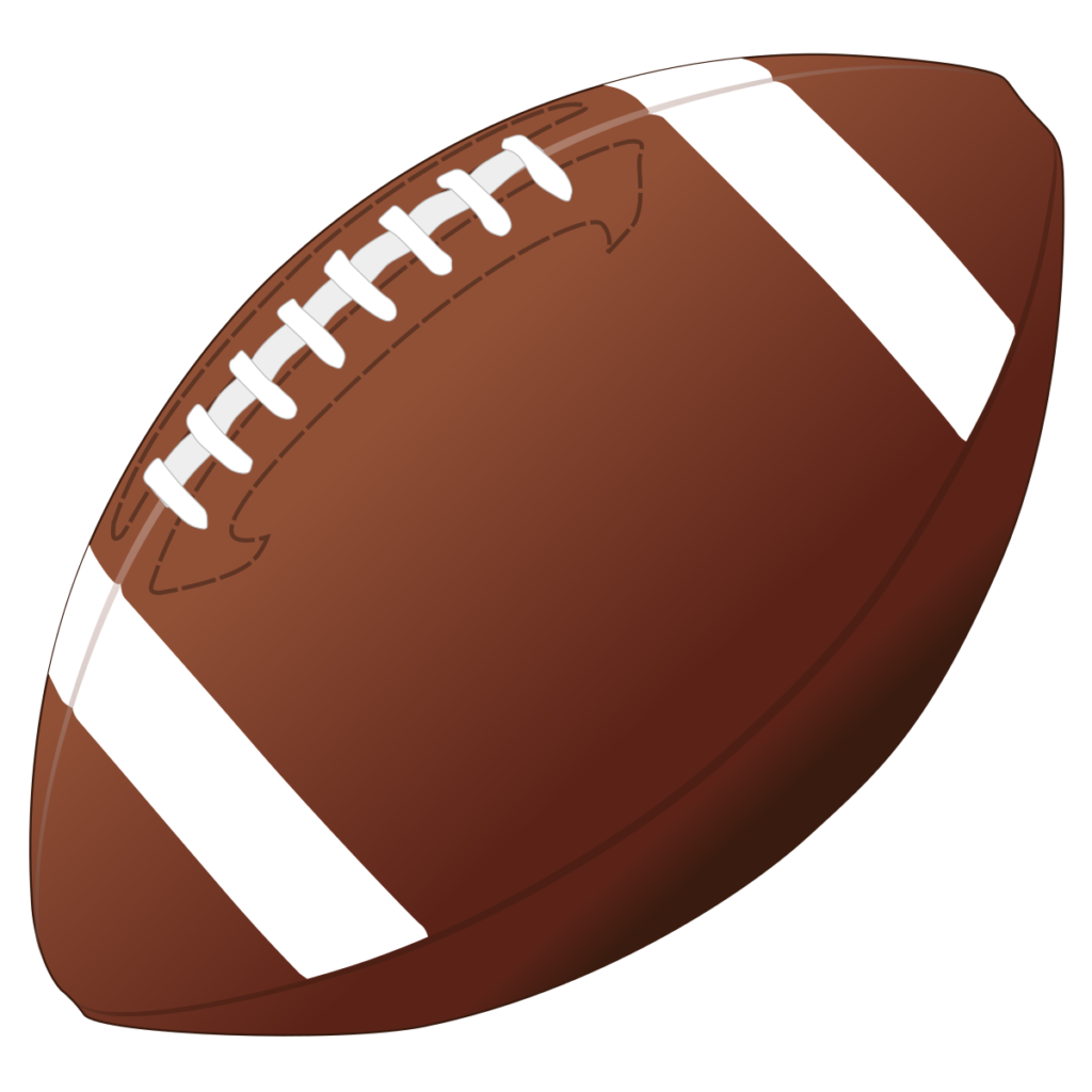 Illustration of an American football