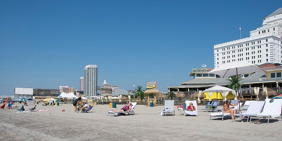 Archive Atlantic City beach scene, not the September 2026 nor'easter