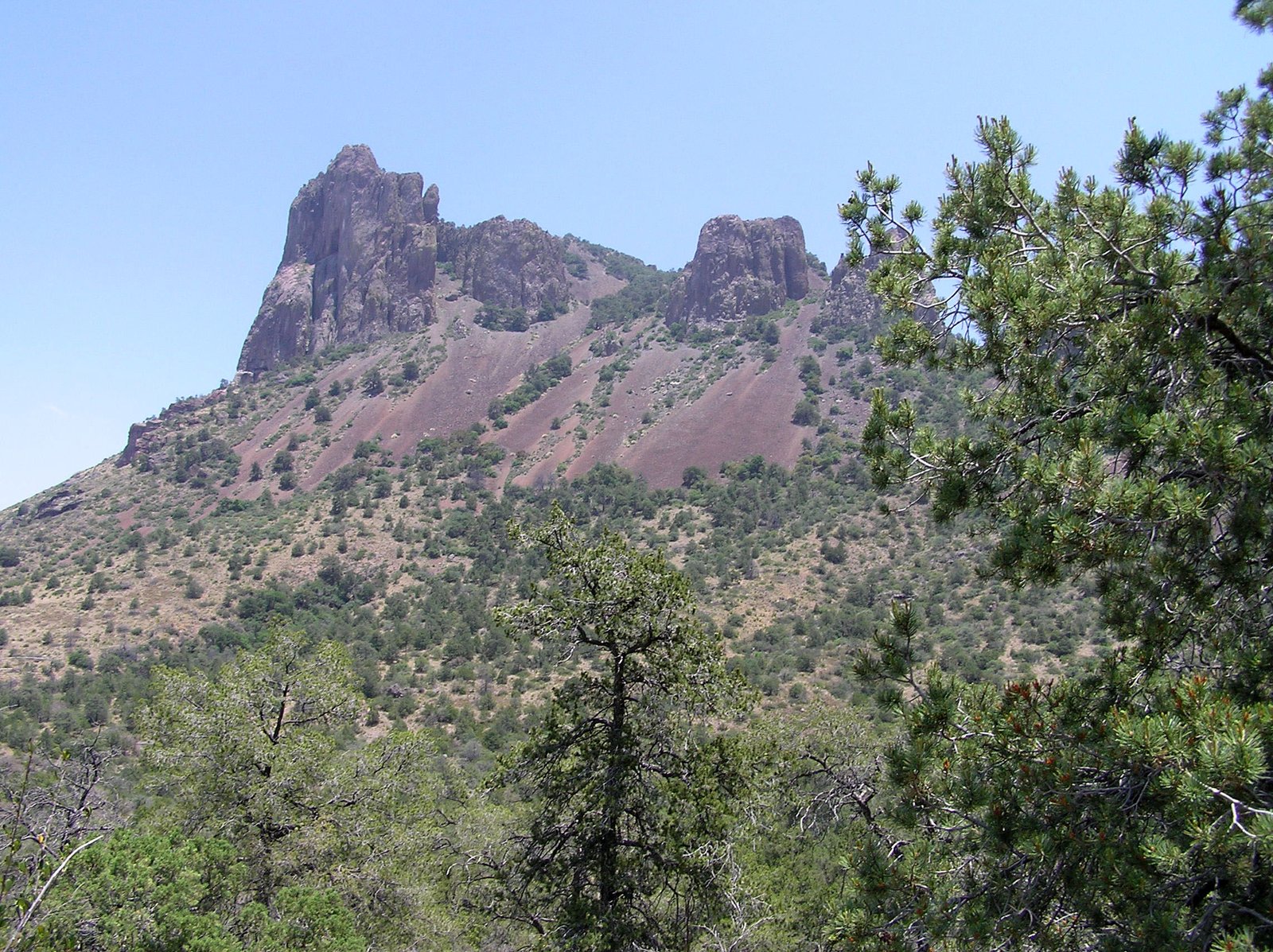 Mountain and desert landscape in Big Bend National Park, Texas
