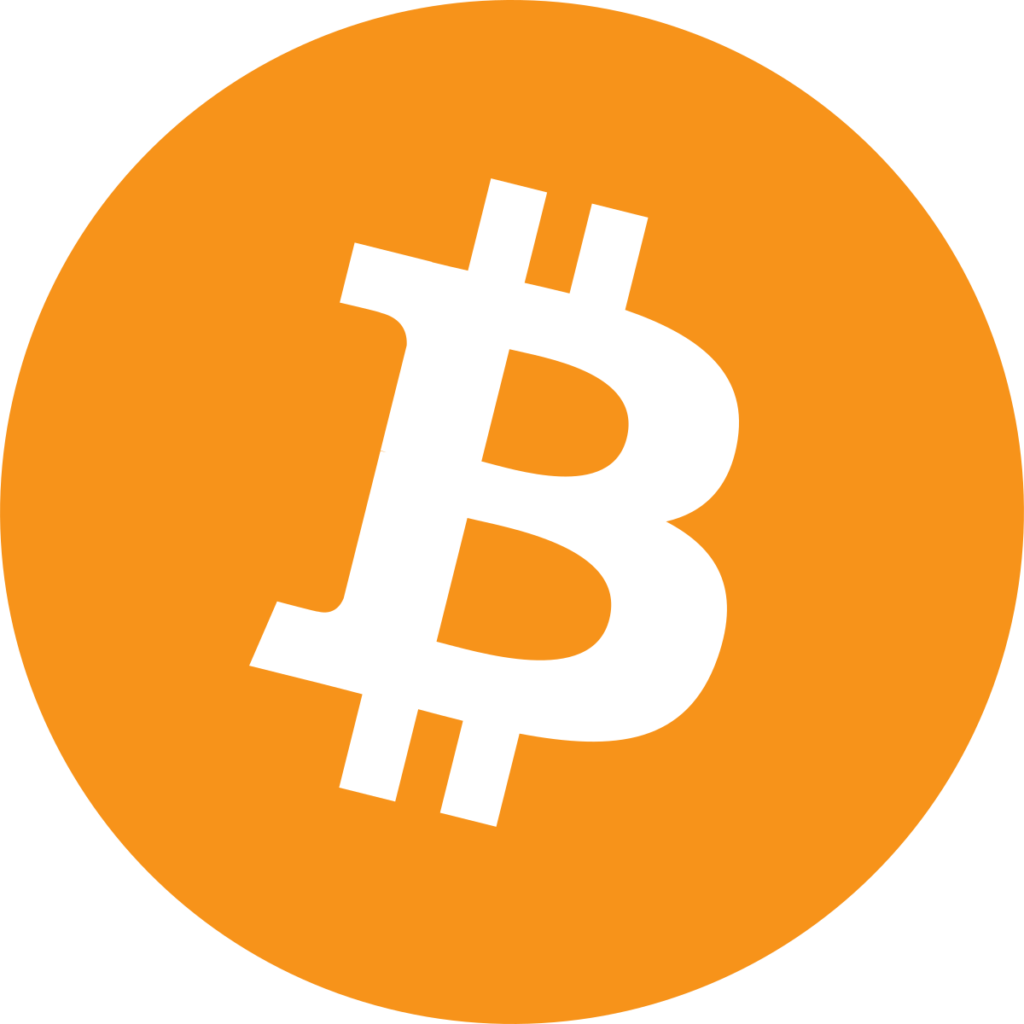 Orange Bitcoin symbol