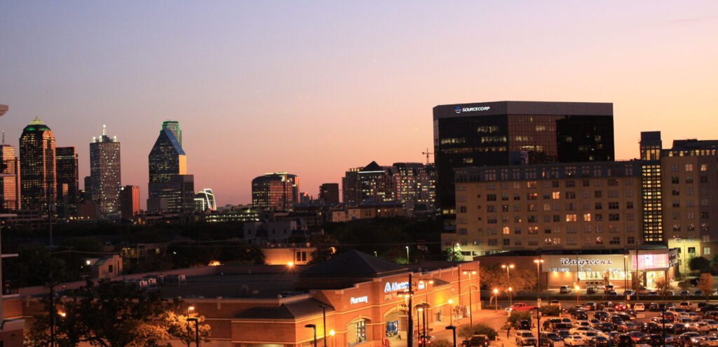 Dallas Texas skyline for TalkLife News political coverage