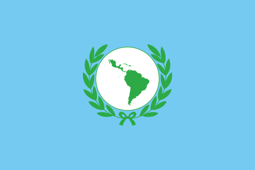 Flag representing the Latin American Parliament