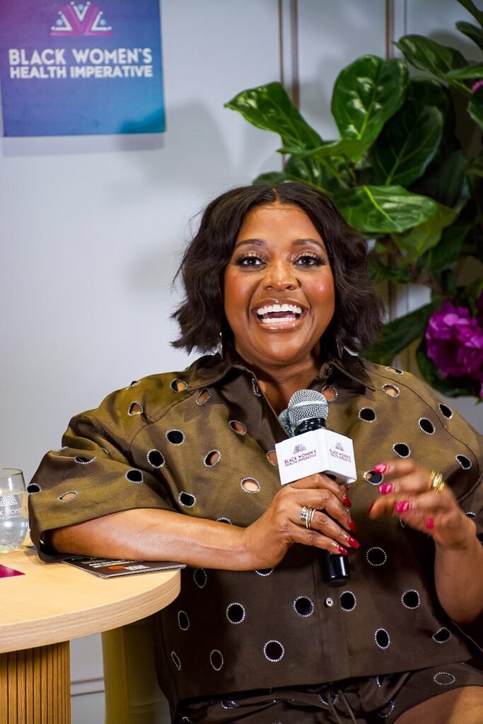 Sherri Shepherd speaking onstage at the 2026 Essence Festival of Culture
