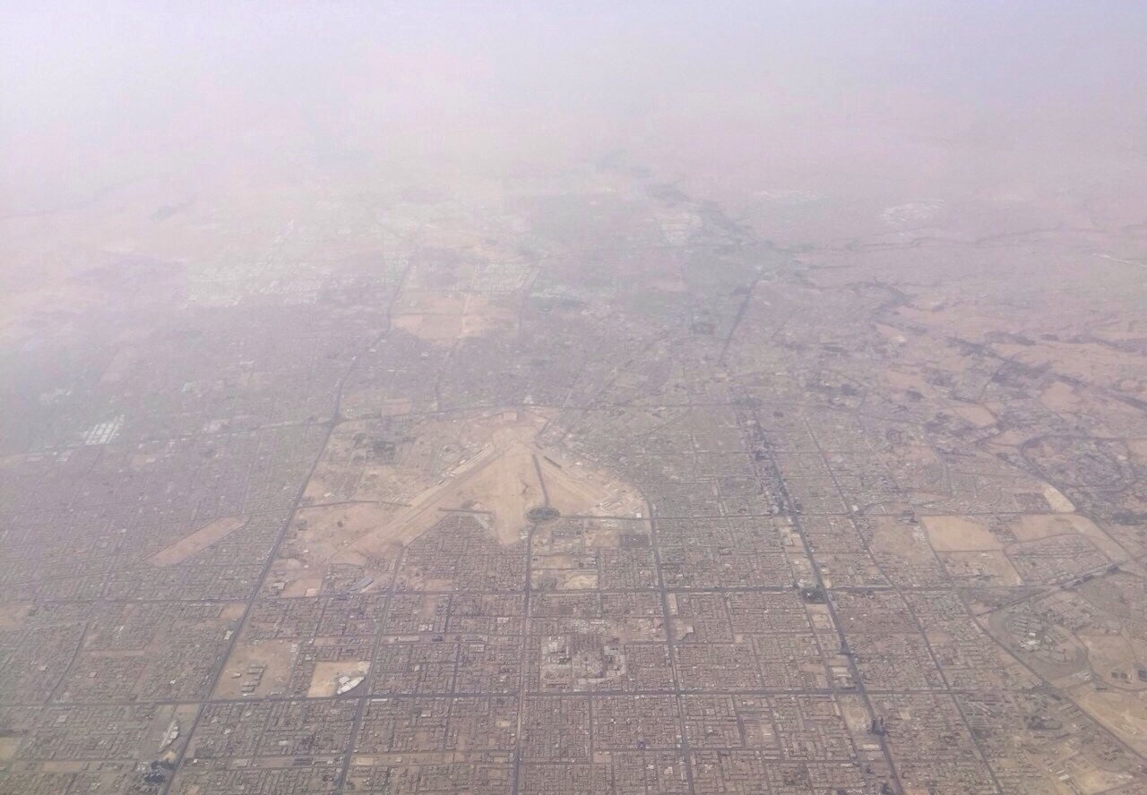 Aerial view of King Khalid International Airport in Riyadh in 2015