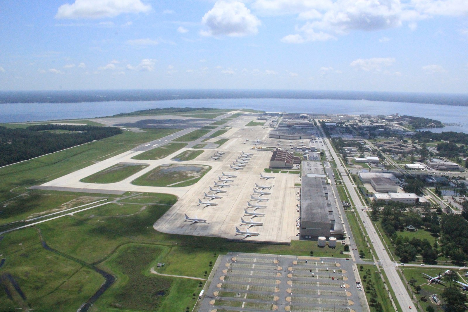 U.S. Navy aerial view of Naval Air Station Jacksonville in 2018