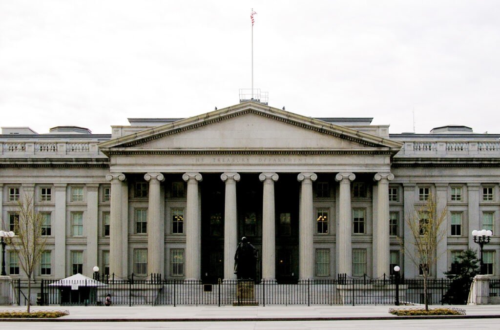 The United States Treasury Building in Washington, D.C.